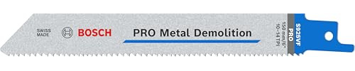 Bosch 5x PRO Metal Demolition S925VF Recip Saw Blade, 1,25 x 19 x 150 mm, 5 | für Rohre und Profile aus Metall, Nichteisenmetalle, Länge 150 mm, Professional Zubehör Säbelsäge