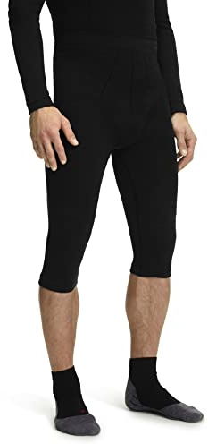FALKE Men's Wool Tech. 3/4 Tights Base Layer Bottom, Thermal Breathable Quick Dry, 1 Pair