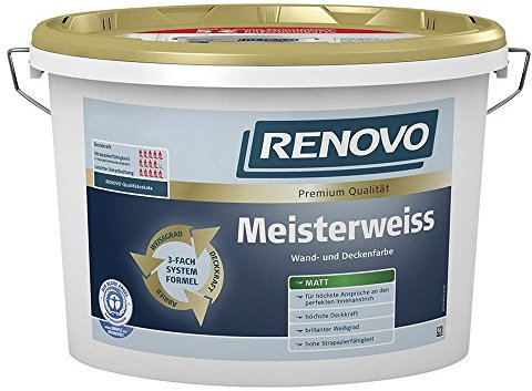 Innenfarbe Meisterweiss 1 L matt Wandfarbe Deckenfarbe Renovo