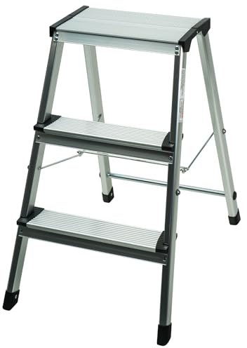 Zusammenklappbarer Aluminium-Tritt mit 3 Stufen WERKA PRO