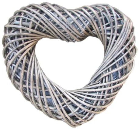 Red Hamper H090 Grande Couronne en Osier en Forme de cœur