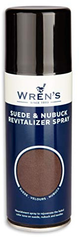 Wren's Spray Renovador Ante Terciopelo, Spray Nutritivo para Botas Zapatos para Rejuvenecer el Color Descolorido en Ante, Nobuck, Zapatos Textiles, Botas, Bolsos, 200 ml, (118 - Negro)