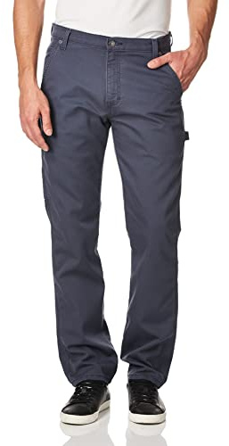 Dickies Men's Regular Tough Max Duck Carpenter Pant, Stonewashed Diesel Gray, 36W x 32L