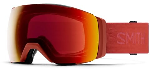 SMITH I/O Mag XL Snow Goggles – Adult Ski & Snowboarding Goggles – for Men & Women – Clay Red + ChromaPop Sun Red Mirror