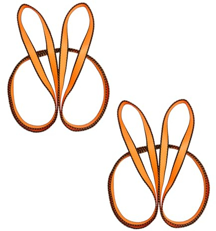 FORBELL 18 mm Nylonband, Nylon Rope Geeignet für Aerial Yoga, Hängematten-Schaukel (Orange (2 Stück), 60 cm)