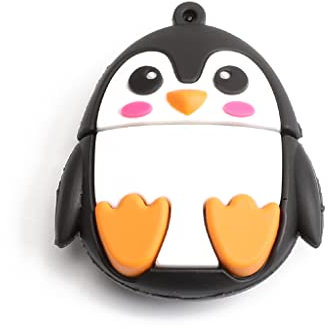 Hsthe Sea Unidad flash USB, 32 G, diseño de dibujos animados, USB 2.0, memoria de alta velocidad, disco de memoria de pulgar, unidad portátil para almacenamiento de datos (pingüino)