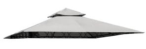 KOEM Toile de Rechange Blanche pour tonnelle 3 x 3, Polyester 180 g/m² avec AirVent (Eden 3 x 3 Blanc)