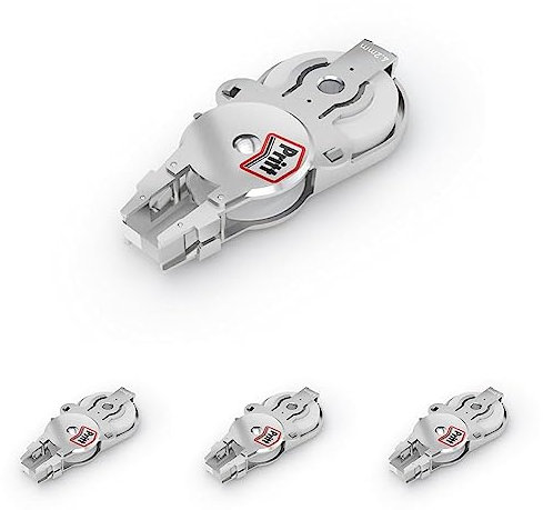 Pritt Nachfüllkassette für Korrekturroller Refill Flex Roller Midway, Breite 4,2mm, Länge 12m, flexible und einziehbare Spitze, Push & Pull Funktion, 9H PRX4H (Packung mit 4)