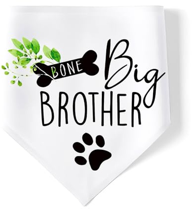 RTRTGS Bandana pour Chien Grand Frère Écharpe Triangulaire pour Animaux de Compagnie Bavoirs pour Chien Foulard Chiens de Taille Moyenne Vêtements Photo Prises de Vue Fêtes Mariage