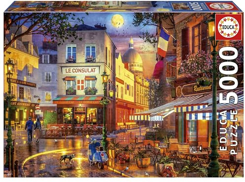 Educa - Le Consulat | Puzzle 5.000 Teile für Erwachsene ab 14 Jahren, Pariser Café Vintage Frankreich, Inklusive Puzzle-Kleber (19950)