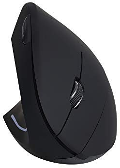 YIWENG 2.4G Ratón vertical inalámbrico para mano izquierda Ratón óptico ergonómico USB para zurdos Alta precisión ajustable 800/1200/1600 DPI 5 botones Reemplazo para computadora portátil Mac,USB ergo