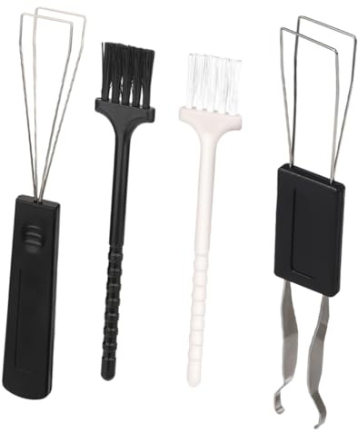 Veemoon Kit de Nettoyage Clavier Mécanique Multifonction avec Extracteur de Touches et Brosse Double Usage, Portable, pour PC et Ordinateur Portable, Brosse Noire et Blanche, Accessoires