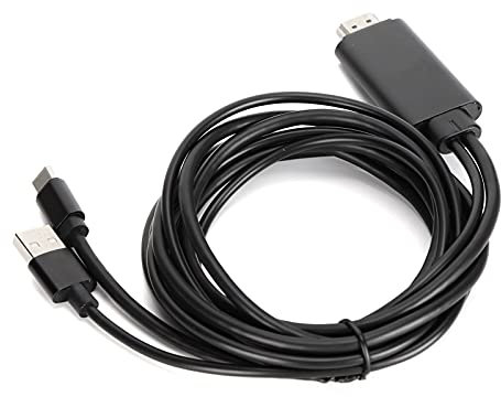 ciciglow Cavo Adattatore da Telefono a HDTV, Cavo Adattatore HDTV 4K Cavo Schermo di Sincronizzazione da Tipo C a Ultraleggero per Telefono Cellulare per Giochi