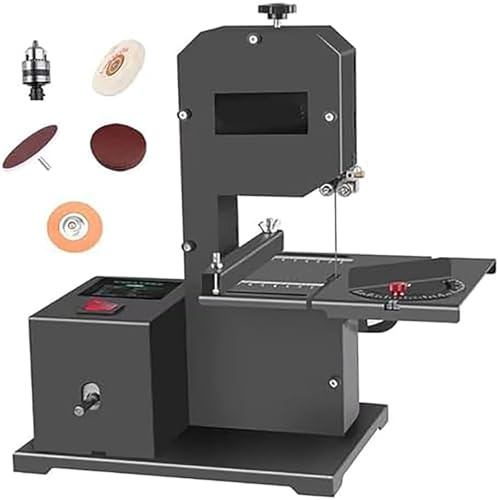 Tavolo per sega a nastro multifunzione, 800 W, 1750 giri/min, per lucidatura, rettifica, taglio, levigatura, ideale per progetti fai da te di lavorazione del legno e lavorazione dei metalli