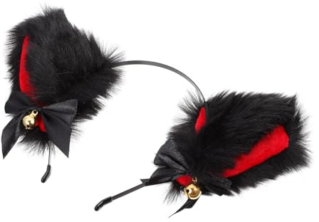 EPIGEIST Diadema Orejas de Gato con Campana Dorada para Fiesta Cosplay Anime Accesorio para Adultos y Niñas