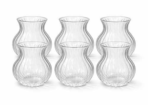 Altınbaş 6er Set Teegläser (200ml) – Robuste Trinkgläser in Geriffelter Optik – Spülmaschinenfest – Türkische Teegläser (Cay Bardagi) – Modernes Design für Tee & Heißgetränke