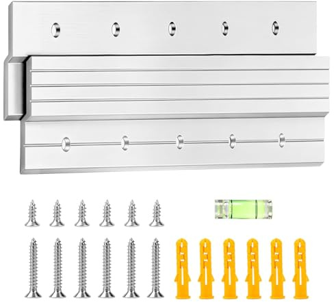 ddckj 1 Par Colgar Cuadros Pesados Z Hanger Clip 30 cm Soportes de Montaje Francés Carga 36 kg Soporte Espejo Pared con Tornillos Ganchos en Z Enclavamiento para Bastidores Pesados, Cabeceros