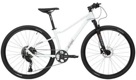 ATTABO Torre 5.0 Damen Crossbike 28 Zoll, Aluminium 6061, Shimano Cues 1x11, hydraulische Scheibenbremsen, Federgabel, Weiß
