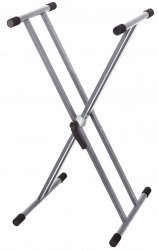 BSX Keyboardständer doppelstrebig silbergrau Easy Gear System