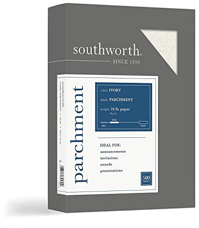Southworth 984C Parchment Specialty Paper Ivory 24 lb. 8 1/2 x 11 500/Box (SOU984C)
