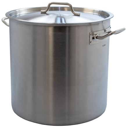 Airbrush City GmbH Kochtopf Gastrotopf Topf 36 Liter Edelstahl mit Deckel Großküche Gastronomie