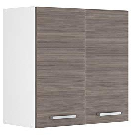 Vicco Hängeschrank R-Line, Edelgrau, 60 cm | 2 Türen · 1 Einlegeboden · Tiefe – 31 cm · ✓ Frei kombinierbar · ✓ Praktischer Stauraum