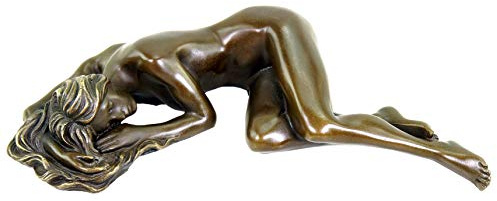 Schlafender Akt - Erotische Frauenfigur - signiert J. Patoue - Bronzeskulptur - Sexy Deko Frauenstatue - Erotik Akt - Moderne Kunststatue online kaufen - Wohndeko für Innen