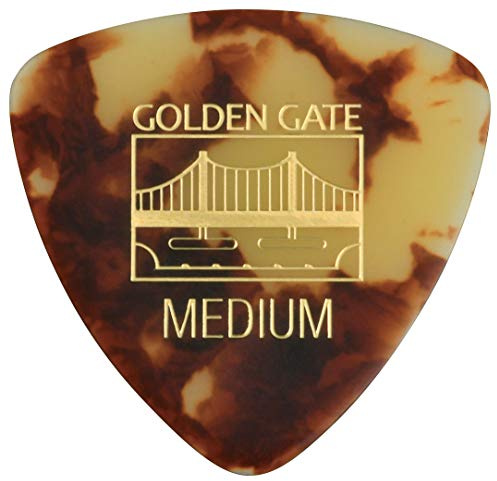 Golden Gate MP-40 Deluxe Flat Pick – Large Triangle – Medium – Tortoise – Dozen