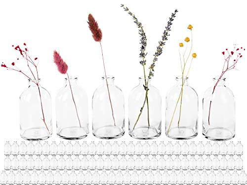 Giessle Hochzeit Großpackung [ mit 88 STÜCK Mini Vasen ] Väschen kleine Dekoflaschen Blumenvase
