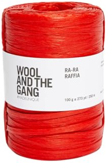 Wool and The Gang Ra Raffia Bardot Red Garn, klein