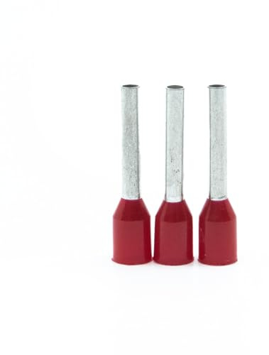 ERKO cable terminals 100 pieces, conductor cross section 4mm2, length 10mm, professional cable lugs made of galvanized copper with polyamide insulation