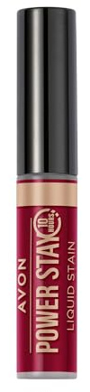 AVON Power Stay Tinte Labial Líquido Kiss &Tell | Tinte labial líquido de larga duración con acabado difuminado y sensación cómoda hasta 10 horas en tono Kiss &Tell