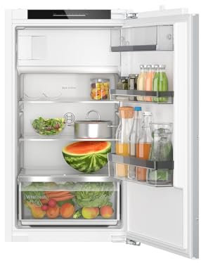 Bosch KIL32ADD1 Serie 6 Einbau-Kühlschrank mit Gefrierfach, 102,5 x 56 cm Nische, 132 L Kühlen & 15L Gefrieren, VitaFresh XXL, Hochstabile Türeinsätze, Eco Airflow, LED-Beleuchtung