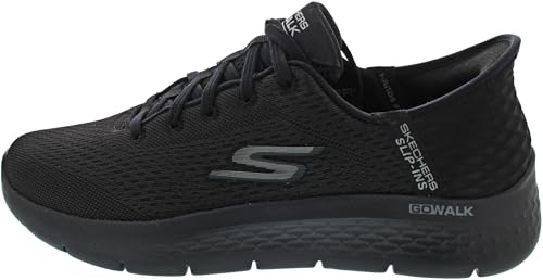 Skechers Homme Go Walk Flex New World Slip-In ENTRAINEUSE, Black Textile/Synthetic, 46 EU