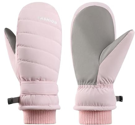 Eohak wasserdichte warme Ski-Fäustlinge für Damen – Winter-Outdoor-Schneehandschuhe, Snowboard-Sport