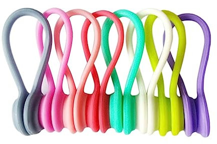 OSALADI 9 Stück Magnetischer Kopfhörer Organizer Aus Silikon Flexibler Kabelwickler Mit Magnet Kabelhalter Für Kabelmanagement Am Schreibtisch Und Unterwegs Mehrzweck Kabelspuler Zufällige Farbe