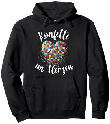 Konfetti im Herzen Fasching Konfetti Kostüm Karneval Outfit Pullover Hoodie