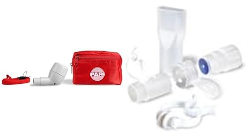 Bundle of PARI O-PEP Atemtherapiegerät Erwachsene und Kinder ab 5 Jahren – Lungentrainer – Schleimlöser Bronchien – mit Umhängeband und Transporttasche + PARI PEP S System zur Physio