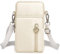 Ritte Borsetta Porta Cellulare Donna, Mini Borsa a Tracolla con Cinghie Regolabili Staccabili e Porta Cuffie per Shopping e Vita Quotidiana (Beige)