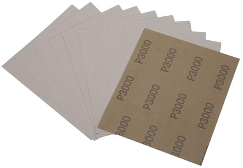 MAXMAN 1/4 Sheet Sandpaper, 4.5 x5.5 3000 Grit Silicone Carbide, for Wood