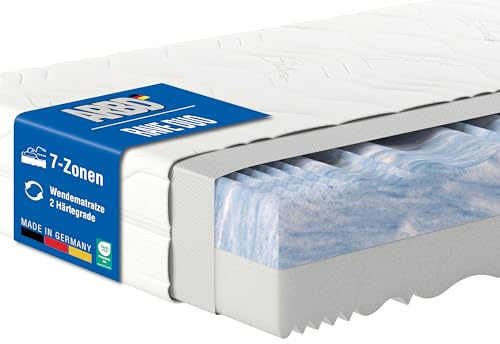 ARBD Rave Duo Matratze 100x200 cm – 22cm Kaltschaum Wendematratze mit 2 Härtegraden H3/H4 – orthopädische 7-Zonen Matratze – ergonomisch & atmungsaktiv – Rollmatratze