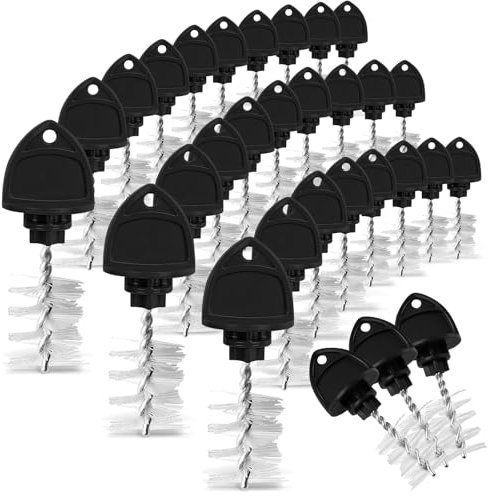 Beer Faucet Tap Plug Brush Draft Beer Tap Plug with Tap Cap, Beer Tap Cleaning Kit for Most Standard American Draft Beer Faucet,30 Pack, Black