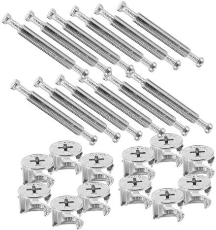 ABOOFAN 10juegos Tornillo De Conexión De Doble Extremo Sujetadores para Muebles Pernos De para Gabinetes Tuercas De para Gabinetes para Armario Cómoda Armario Panel De Muebles