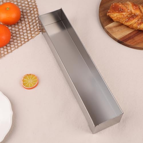 Molde rectangular de aluminio para tartas de queso, molde para tartas de brownie, molde para tartas de helado, para cocina y panadería