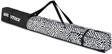 GREMEX Skitasche 180 cm - Skisack für 1 Paar Ski - wasserdichte leichte Tasche - Robuste Aufbewahrung für Alpinski und Skiausrüstung - Ergonomisches Ski Zubehör Kompakt