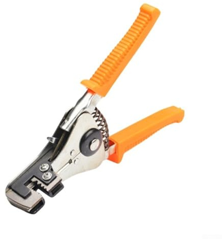 Pince à dénuder automatique pour fils de 0,5 mm-4,0 mm, règle réglable et pince en alliage d'acier à bords étroits avec design à cinq trous, aucun dommage au C (mise à niveau avec règle)