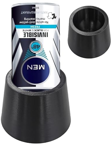 LeoTube Deodorant Holder for Nivea Underarm Roll-On Deodorant, Inverted Stand for Men & Women - Stop Nivea Roller Ball From Drying Out, Keep Moist & Always Ready to Use (Black.)
