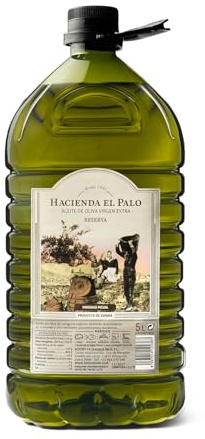 Aceite de Oliva Virgen Extra 5L Garrafa Reserva by Hacienda el Palo - AOVE de Jaén - Extracción en Frío - Sabor Equilibrado y Versátil - Ideal para Cocinar, Freír y Uso Diario - Especial Hostelería