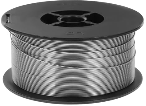 Mig Schweißdraht aus Kohlenstoffstahl, 0, 8mm, 1kg, Silber | Gasloser Fülldraht, Selbstschützend, Glatter Lichtbogen, für Strukturelle Arbeit und Fertigung