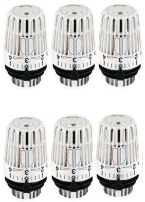 Heimeier Heizkörper Thermostatkopf Typ K weiß 6er Set